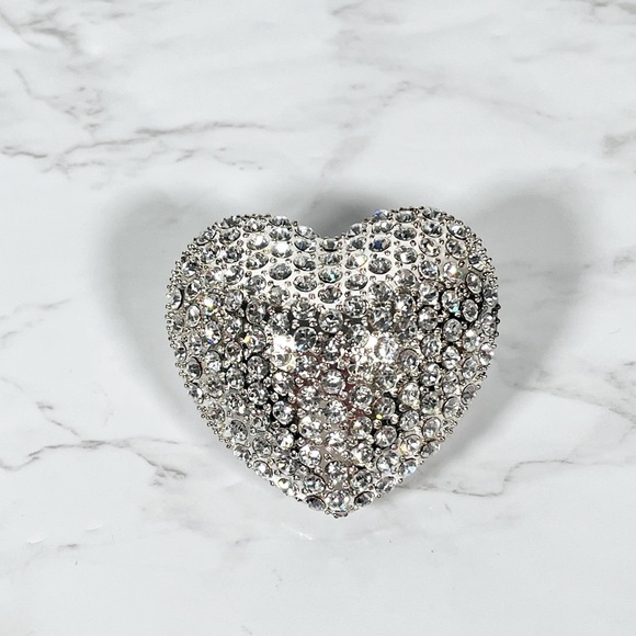 Things Remembered Accessories - Heart-Shaped Rhinestone Trinket Box